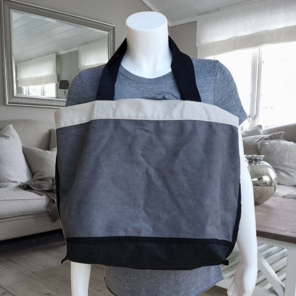 TOMS Shoes Oversized Canvas Bag Cotton Tote Shoulder Purse Gym Travel School - Picture 10 of 16